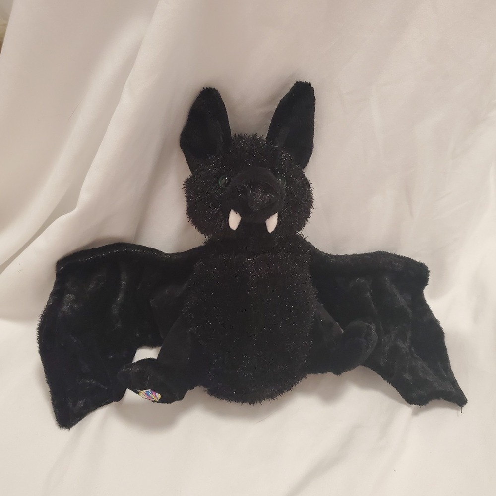 Ganz Webkinz Black Bat with Posable Wings Plush Stuffed Animal Toy Halloween